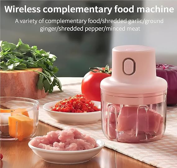Electric Vegetable Chopper USB Rechargeable – Mini Food Processor for Onion,Garlic and vegetables